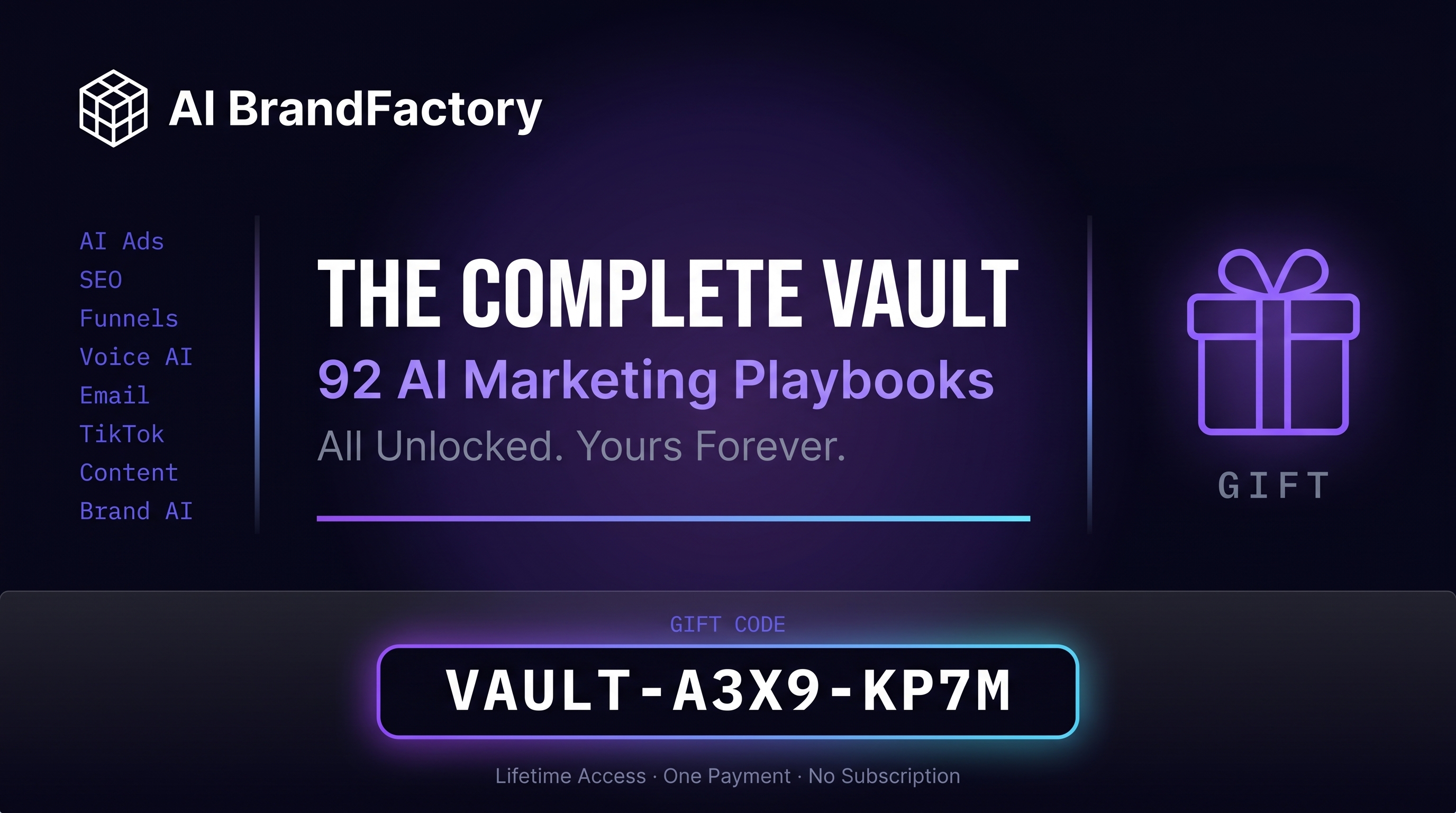 AI BrandFactory Gift Card